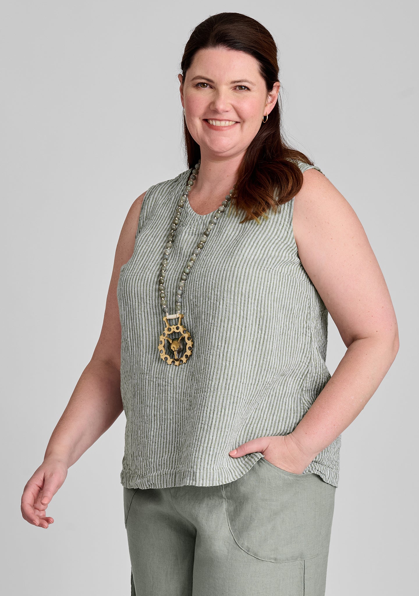 Gem Tank - Linen Tank Top - FINAL SALE