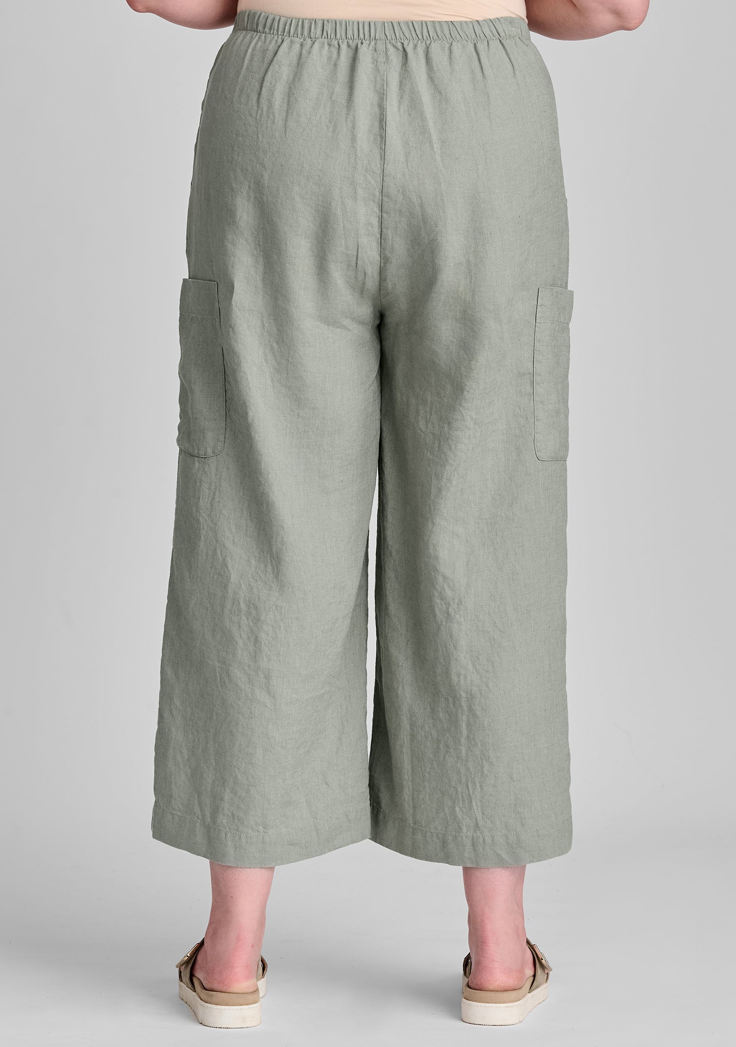 Modern Flood - Linen Pants With Elastic Waist - FINAL SALE