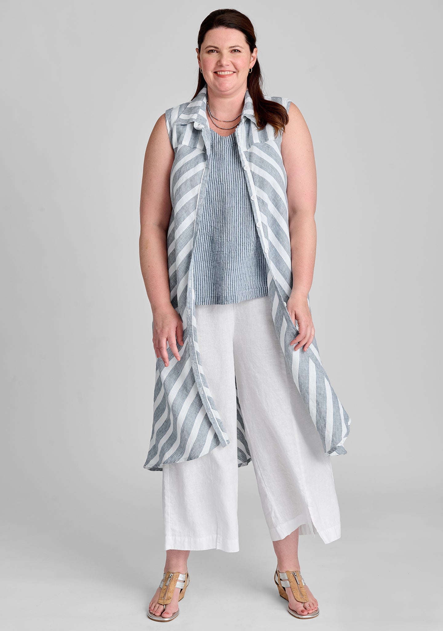 Skyline Dress - Linen Button Down Dress - FINAL SALE