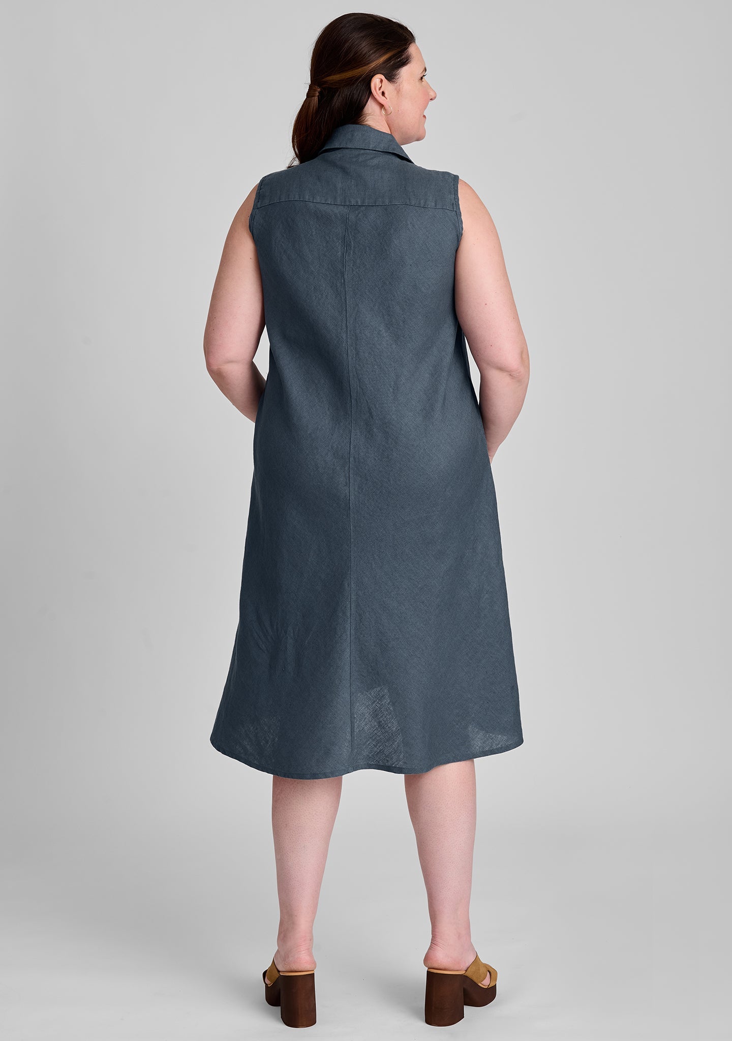 Skyline Dress - Linen Button Down Dress - FINAL SALE