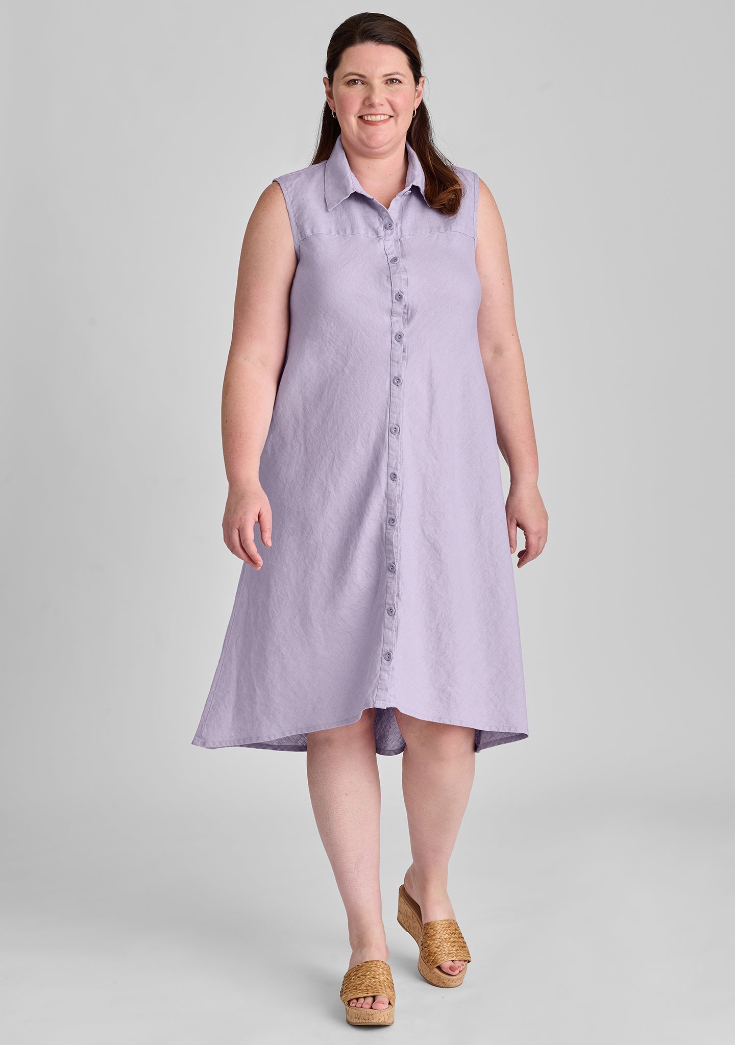 Skyline Dress - Linen Button Down Dress - FINAL SALE