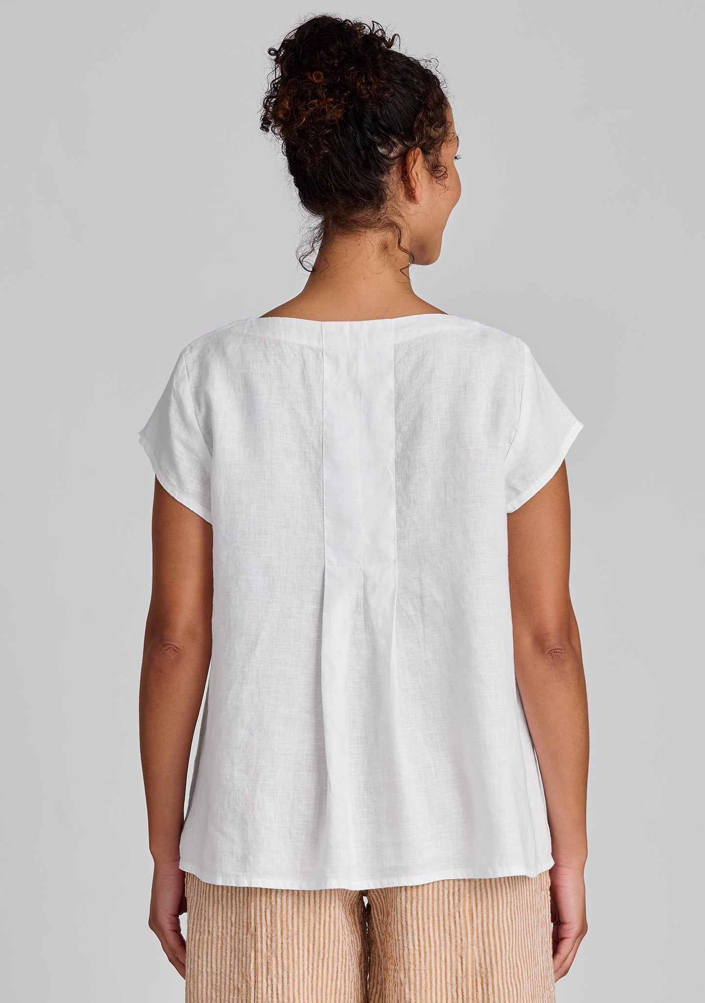 Tuck Back Tee - Linen T Shirt - FINAL SALE