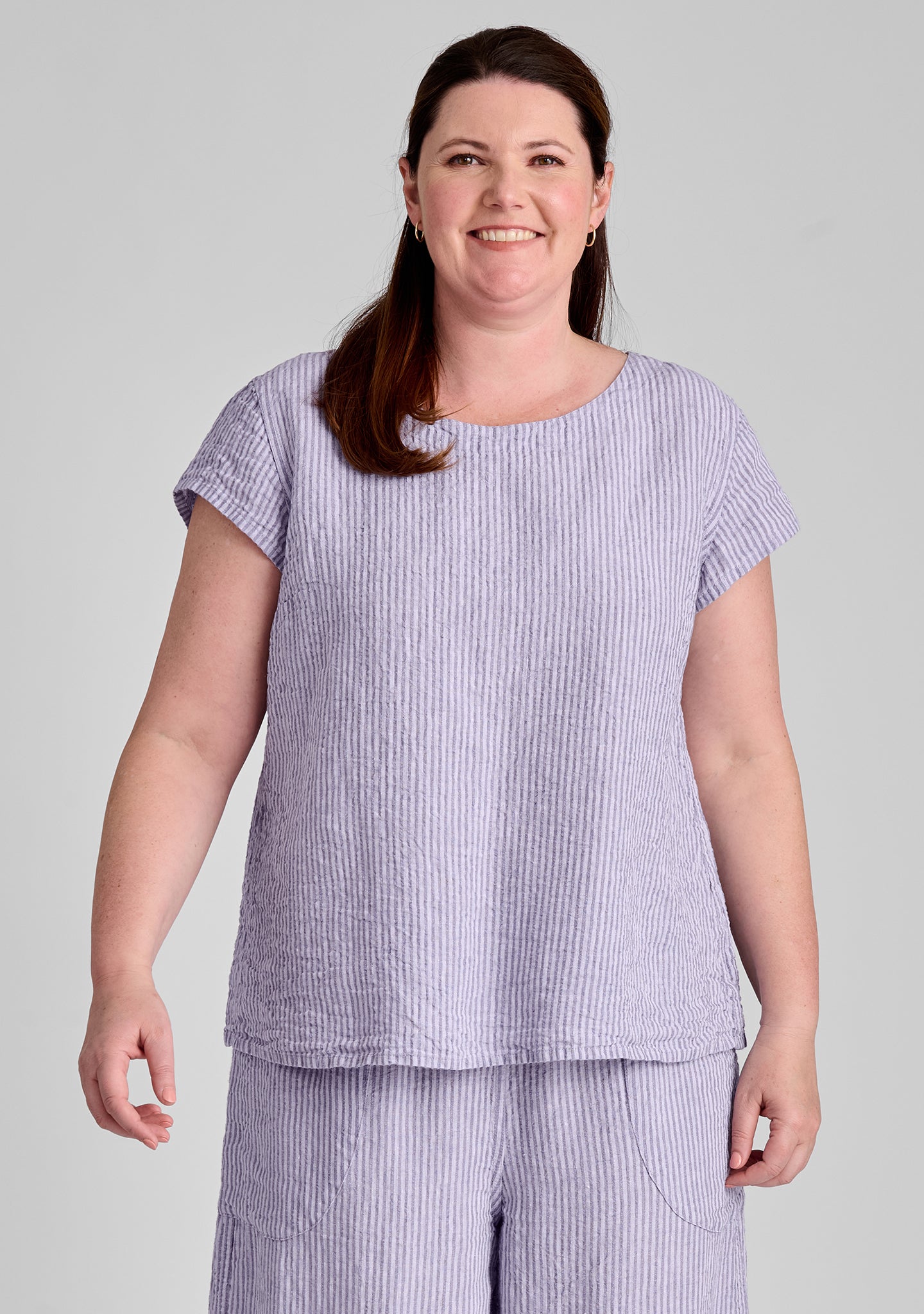 Tuck Back Tee - Linen T Shirt - FINAL SALE
