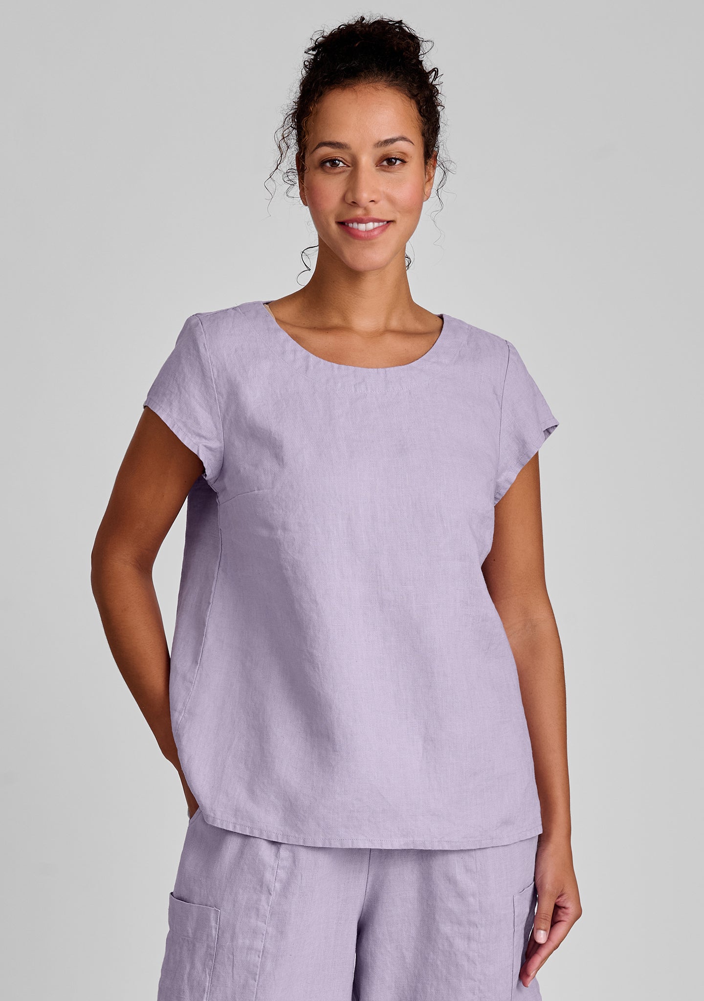Tuck Back Tee - Linen T Shirt - FINAL SALE