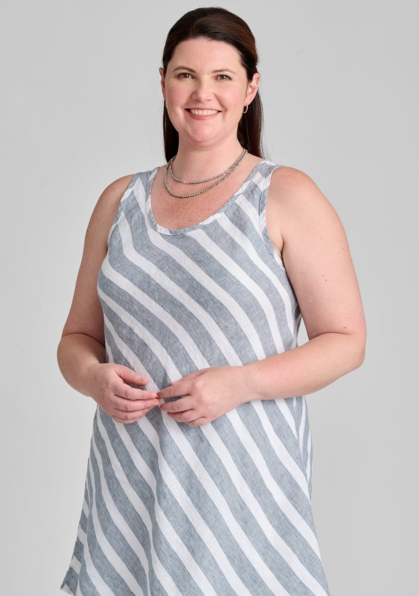 Two Way Bias Tunic - Linen Tank Top - FINAL SALE