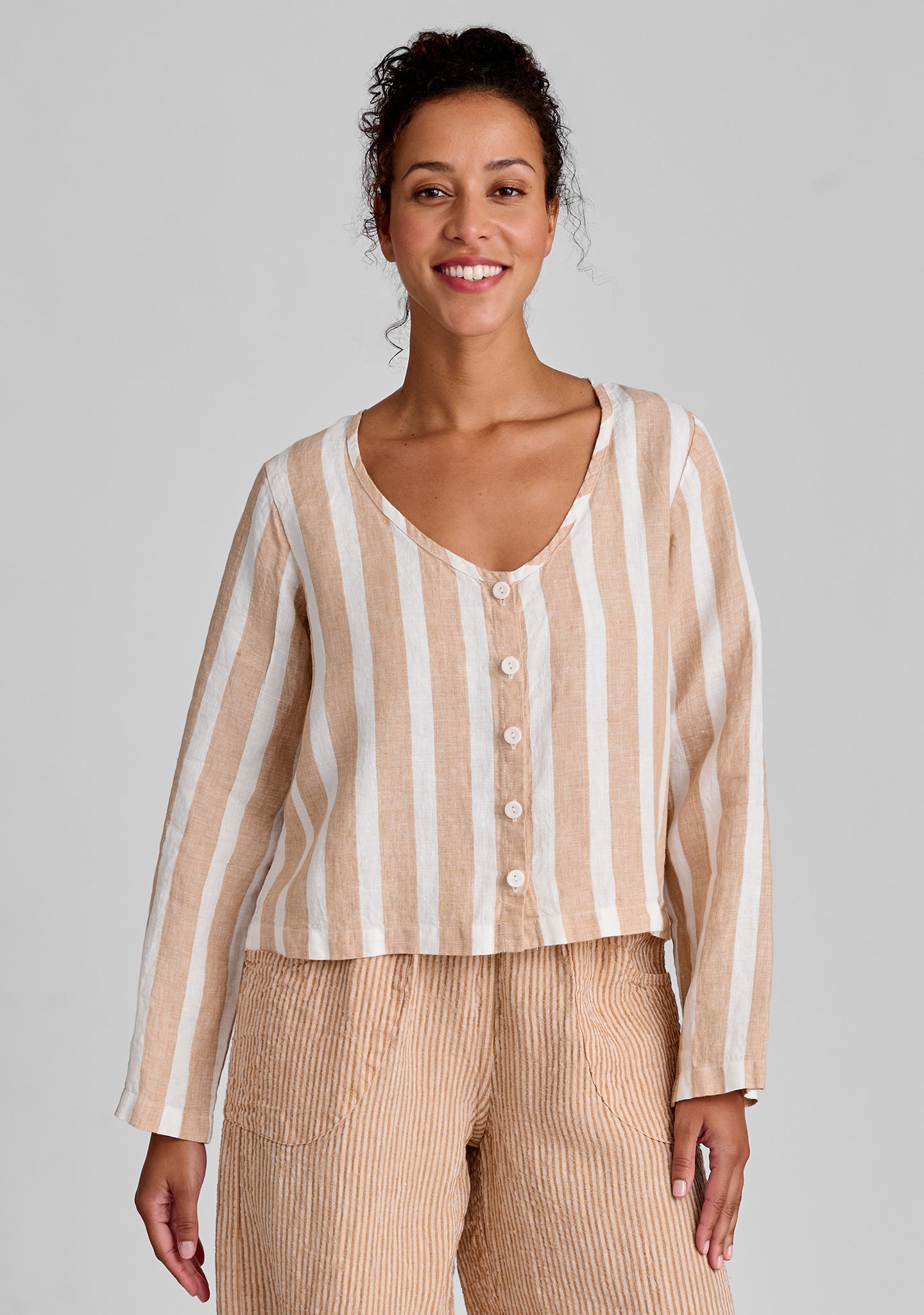 Vee Cardi - Linen Cardigan - FINAL SALE