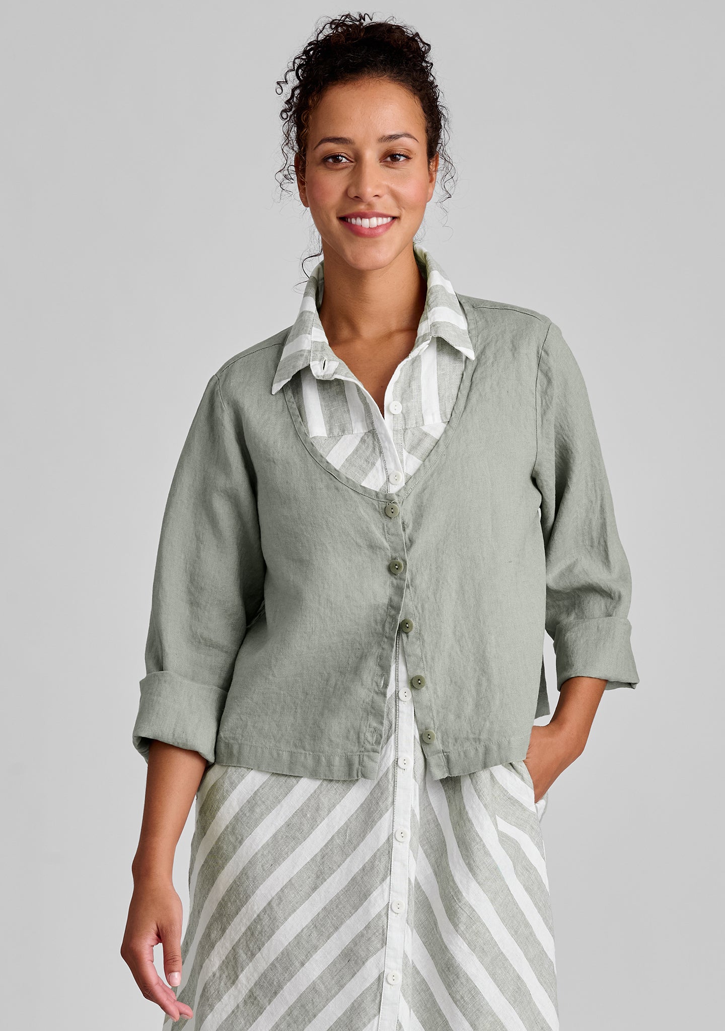 Vee Cardi - Linen Cardigan - FINAL SALE