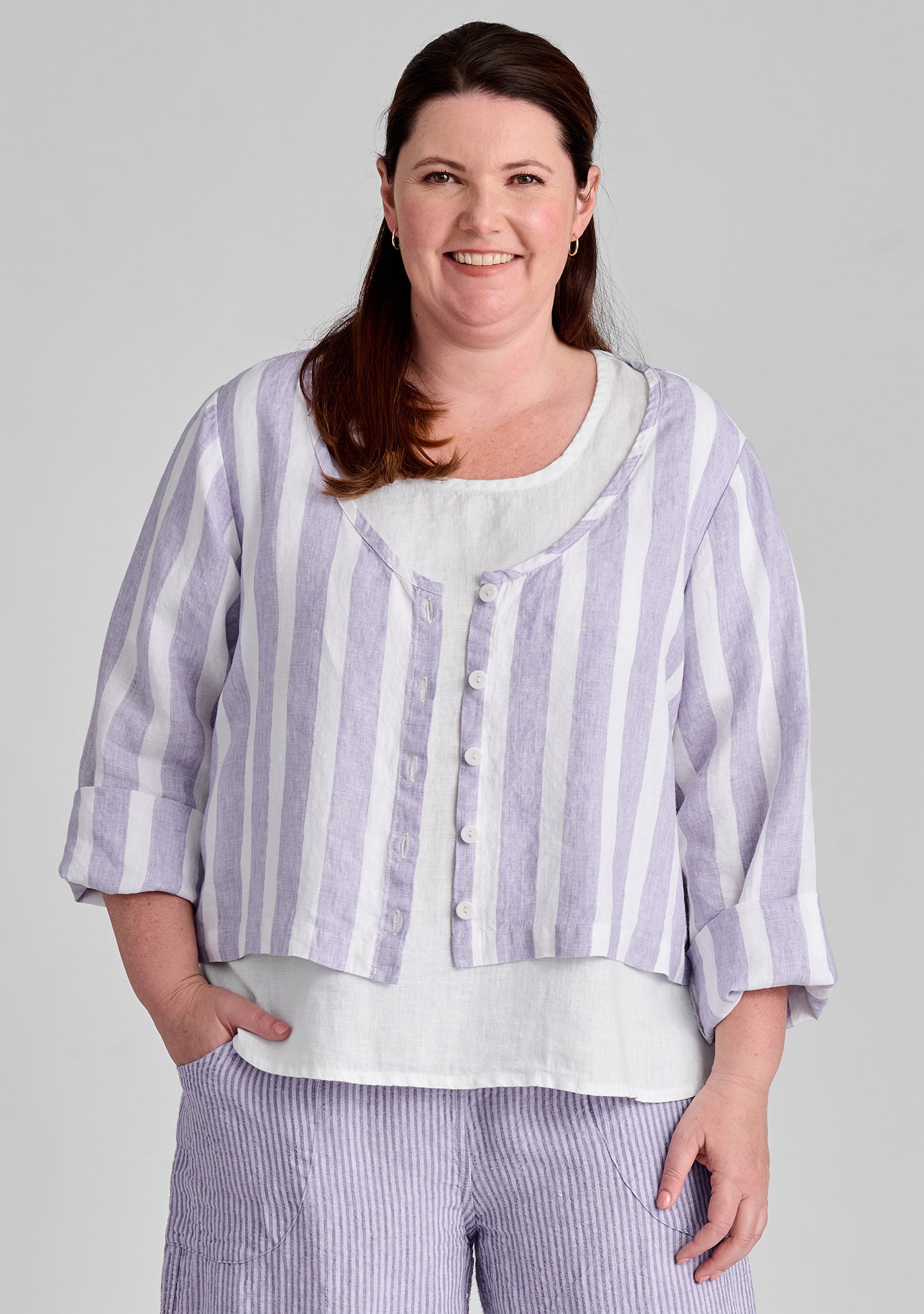 Vee Cardi - Linen Cardigan - FINAL SALE